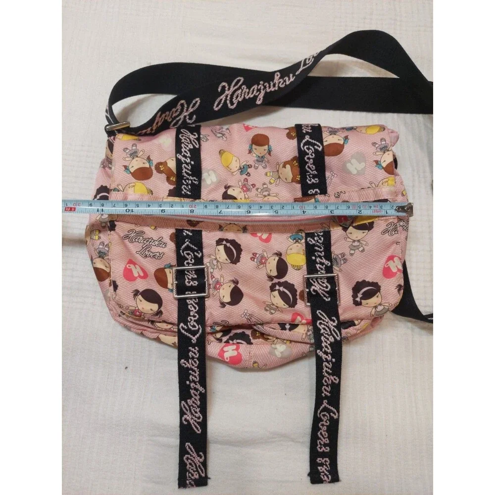 Y2K Harajuku Lovers Balerina Girls Dolls Pink Purse Messenger Bag Shoulder Strap